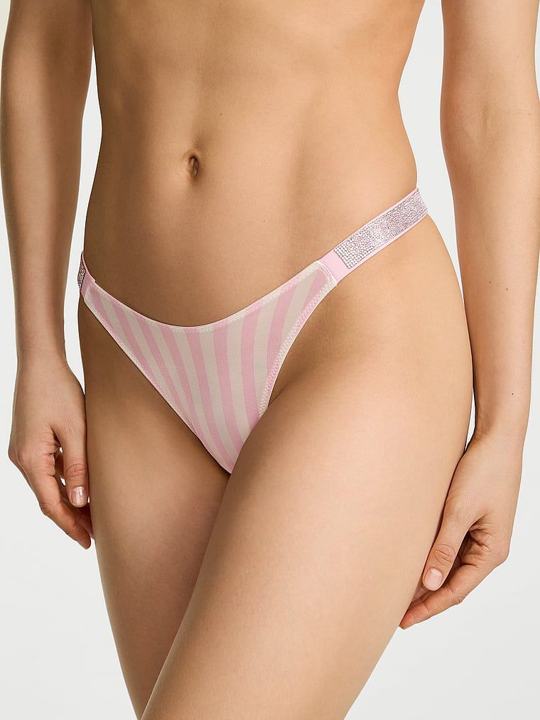 Very Sexy Glatke sjajne tange s remenčićima