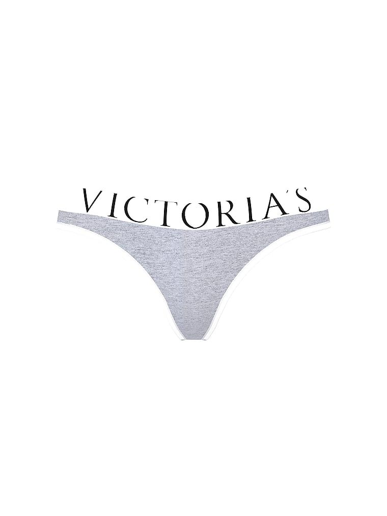 Logo s eksplodiranim pamučnim tangama. Proizvod je sive boje i dolazi iz kolekcije Cotton.