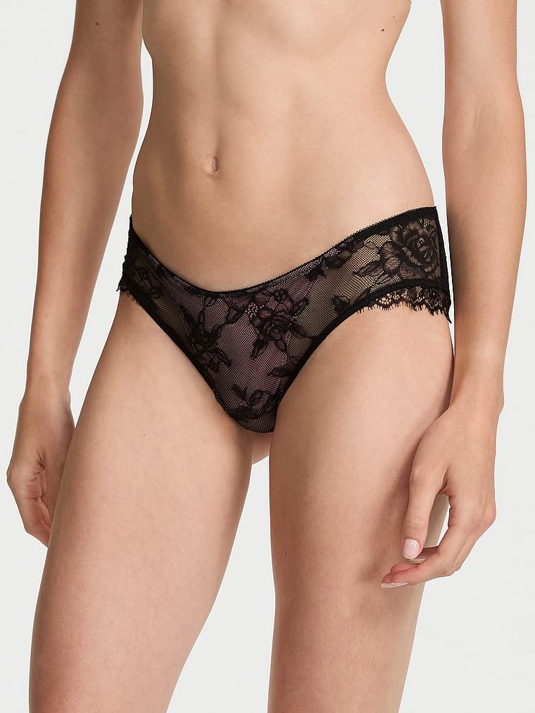 Very Sexy Cheeky gaćice s prekrivačem od čipke s motivom ruže