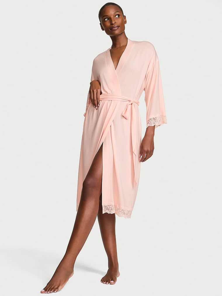 Victoria's Secret Ogrtač od modala SoSoft s čipkastim rubom