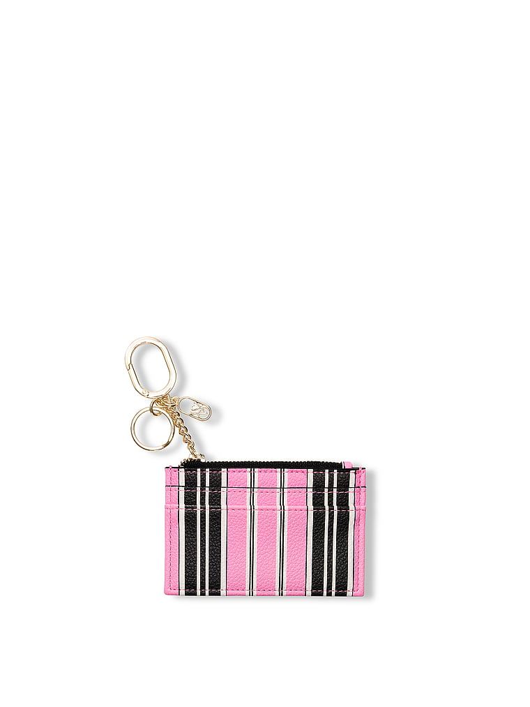 Pink and Black Stripe Etui za kartice