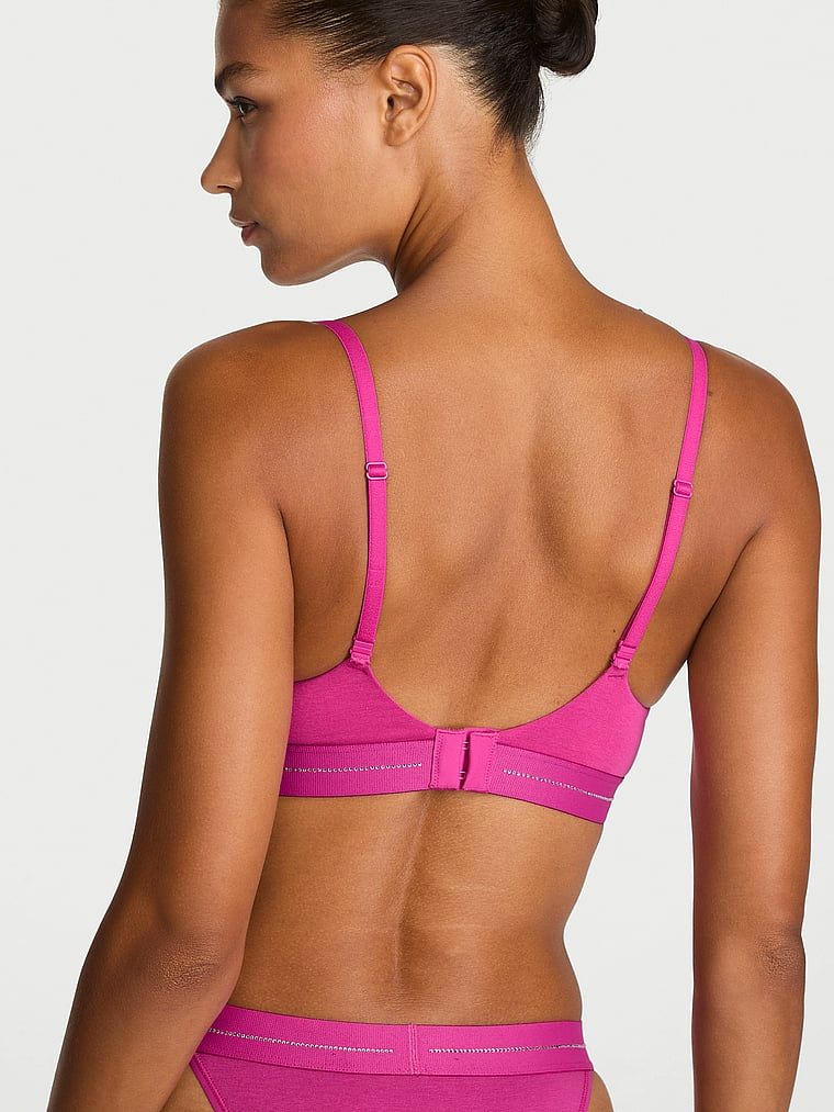 Push-up pamučni grudnjak Perfect Shape Signature Shine. Proizvod je ružičaste boje i dolazi iz kolekcije majica.