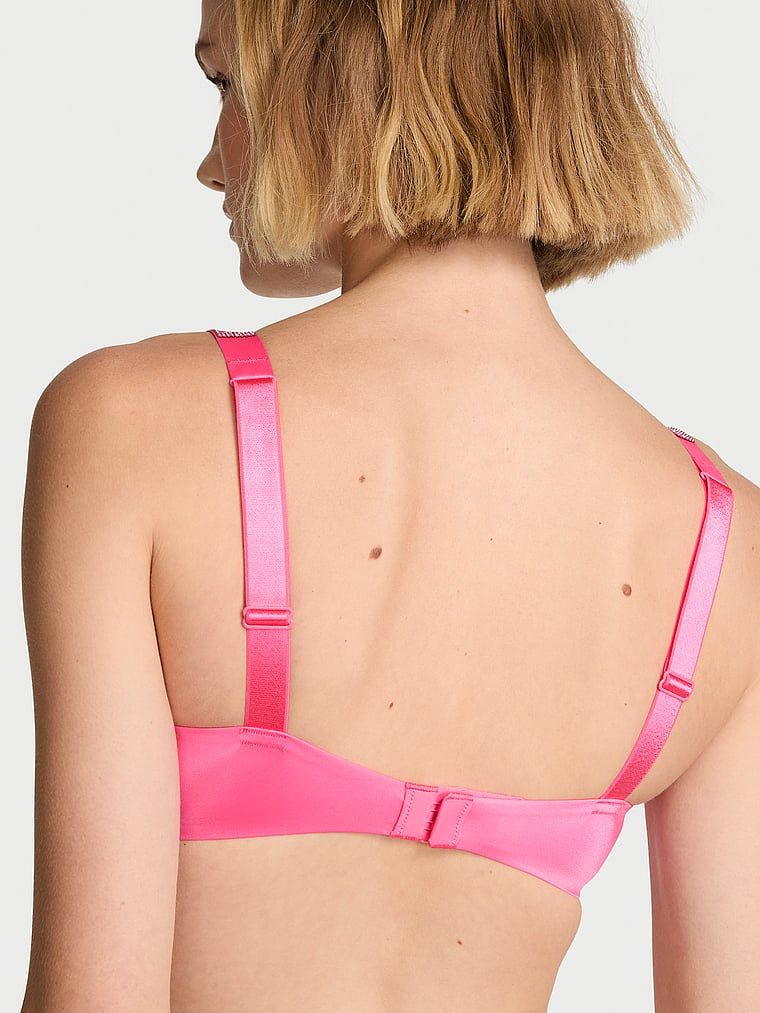 Push-up grudnjak za povećanje veličine 2 veličine Bombshell sjajni naramenice. Proizvod je ružičaste boje i dolazi iz kolekcije Very Sexy.