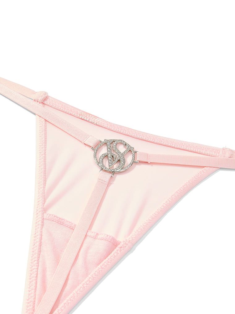 Tange s sjajnim monogramom na leđima. Proizvod je ružičaste boje i dolazi iz kolekcije Very Sexy.