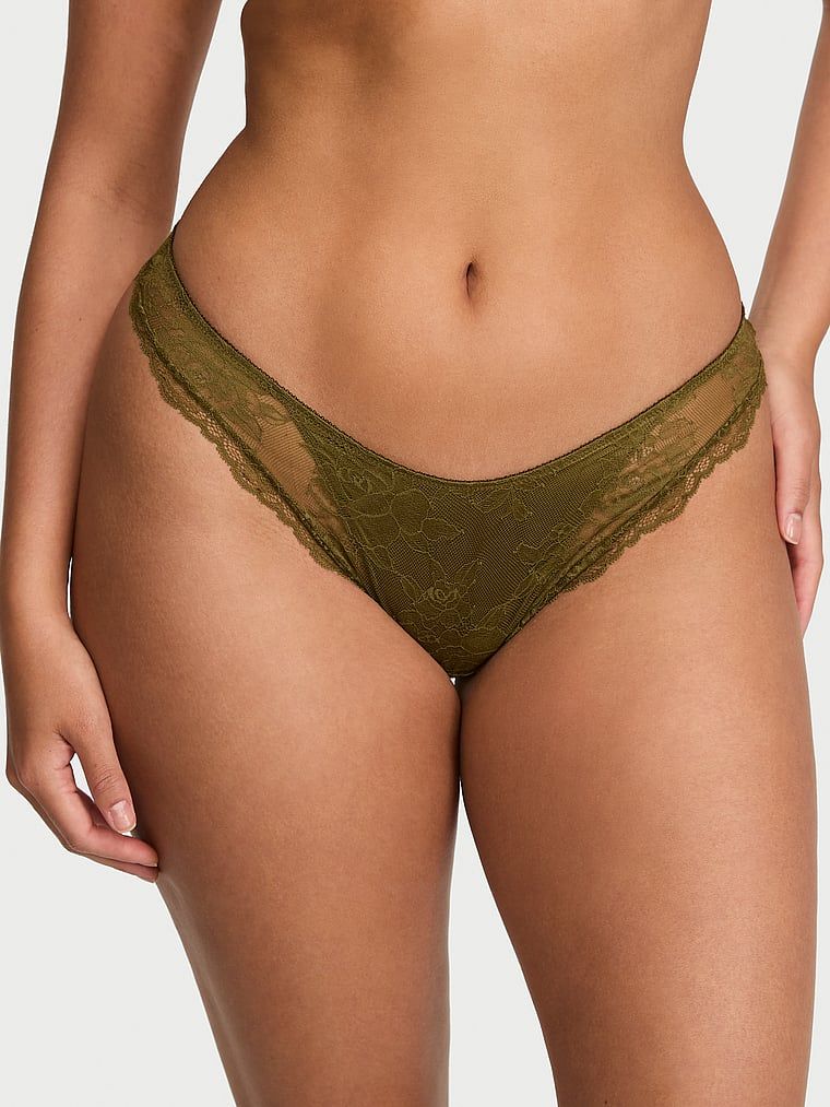 Very Sexy Tangice s prekrivačem od čipke s motivom ruže