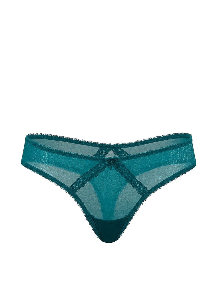 Sheer Shimmer Shimmer Shiny Thong. Proizvod je plave boje i dolazi iz kolekcije Dream Angels.