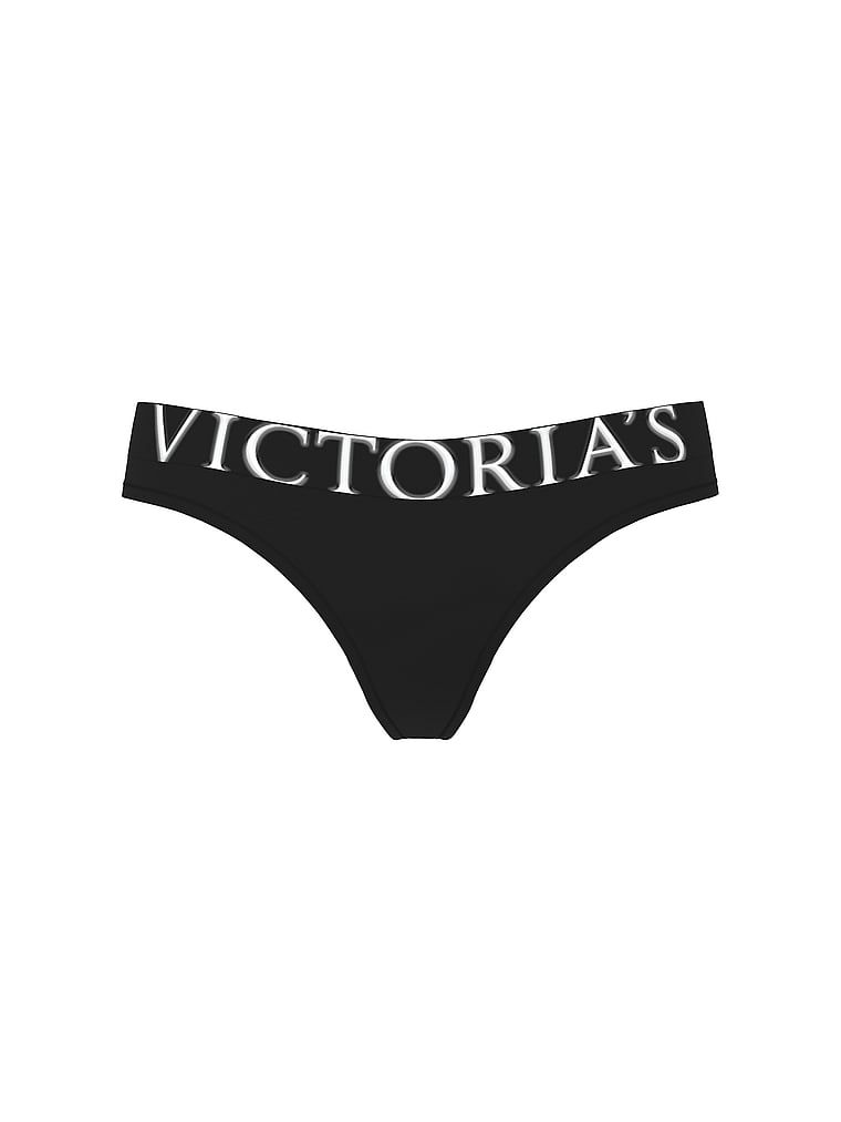 Logo s eksplodiranim pamučnim tangama. Proizvod je crne boje i dolazi iz kolekcije Cotton.
