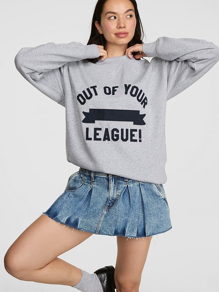 PINK Oversized majica s okruglim izrezom Campus Fleece