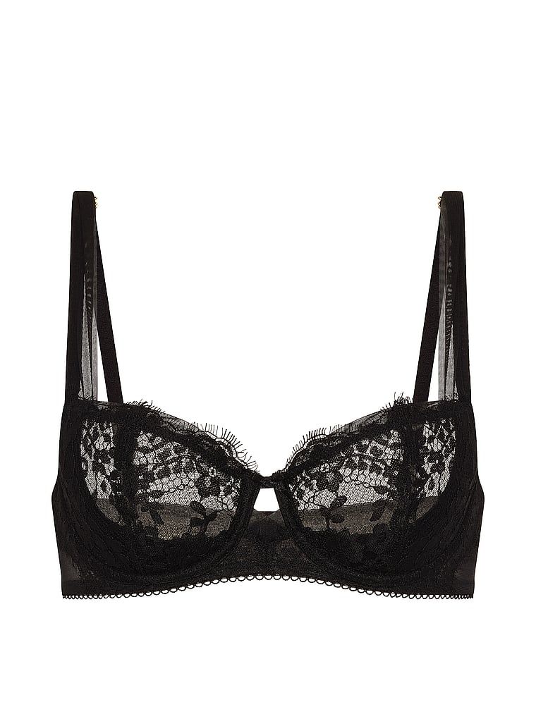 Wicked Mesh-Trim nepodstavljeni balconette grudnjak. Proizvod je crne boje i dolazi iz kolekcije Dream Angels.