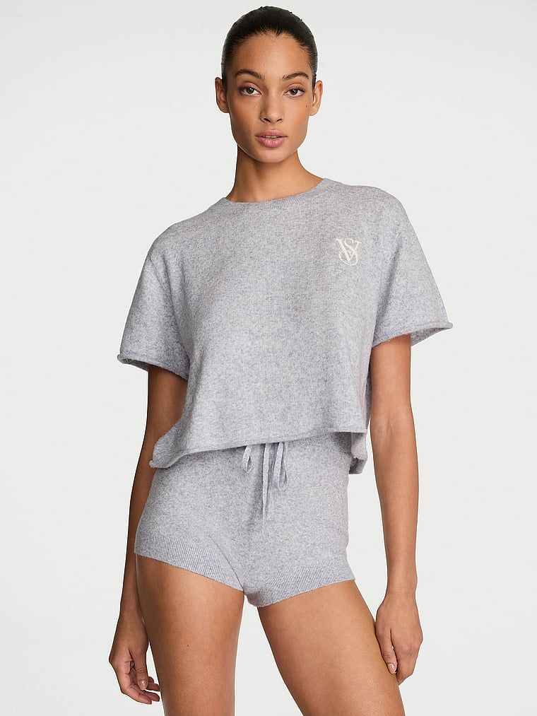 Victoria's Secret Komplet majice kratkih rukava i kratkih hlačica Luxe Knit