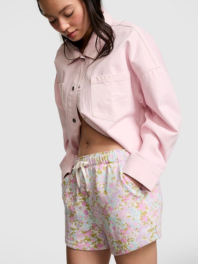 PINK Campus Fleece Roll-Down kratke hlače
