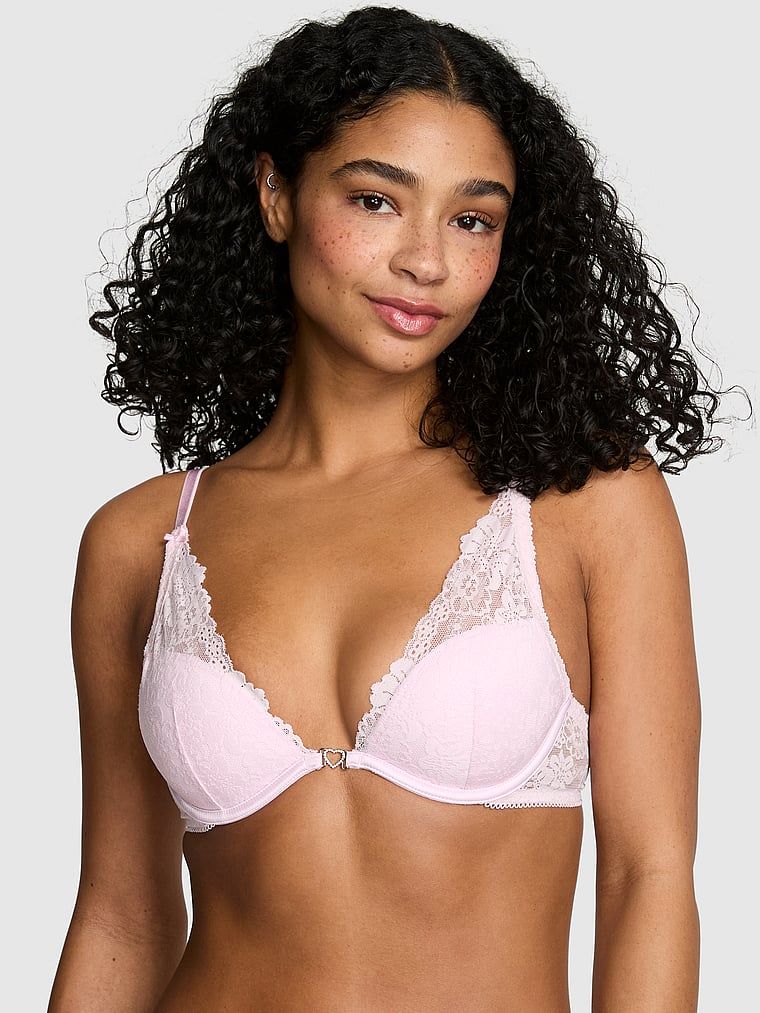 PINK Wink lagano podstavljeni plunge grudnjak