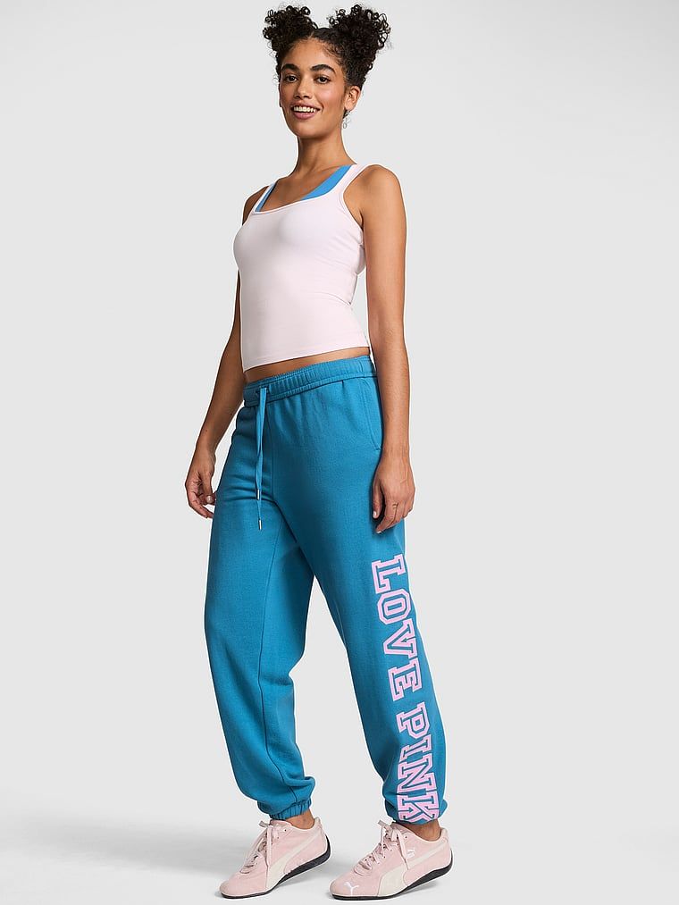 PINK Donji dio trenirke Campus Fleece