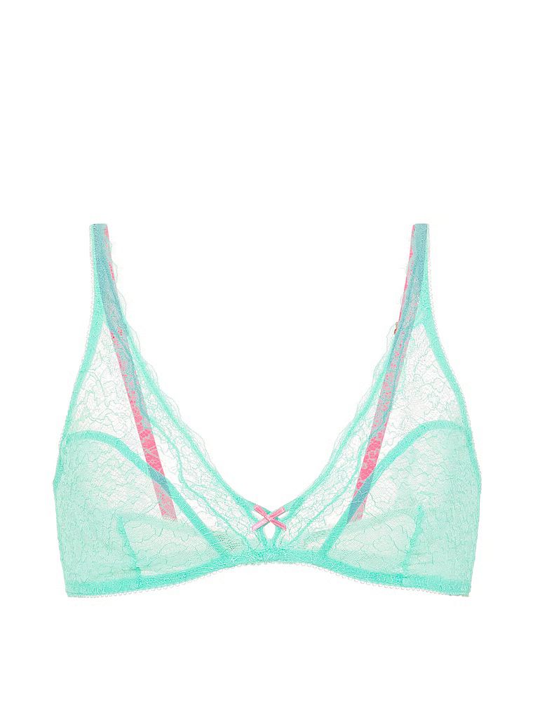 Čipkasti bralet bez žica Tease. Proizvod je plave boje i dolazi iz Victoria's Secret kolekcije.