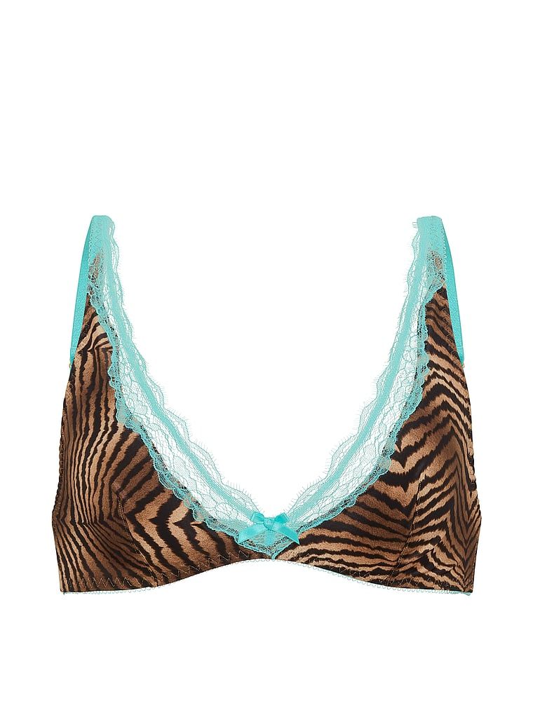 Grudnjak bez podstavljenih žica satena Tease. Proizvod ima šareni uzorak i dolazi iz Victoria's Secret kolekcije.