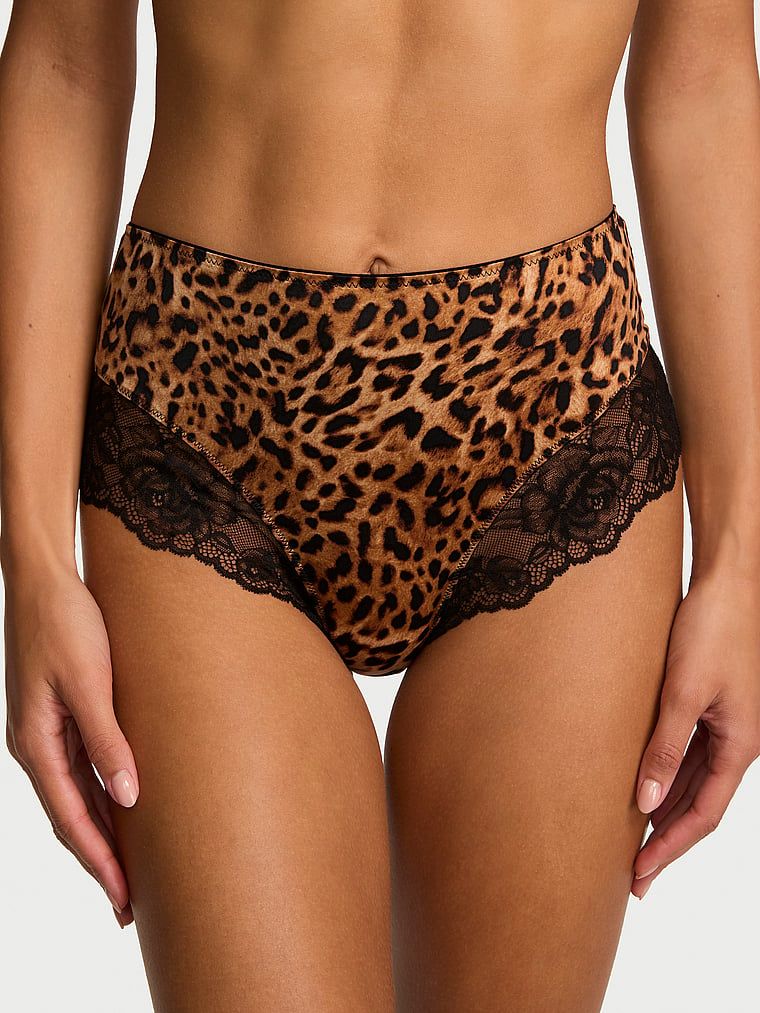 Very Sexy Glatke klasične gaćice visokog struka s čipkastim obrubom