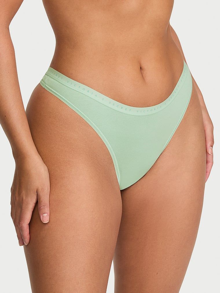 Victoria's Secret Rastezljive pamučne visoko rezane tangice