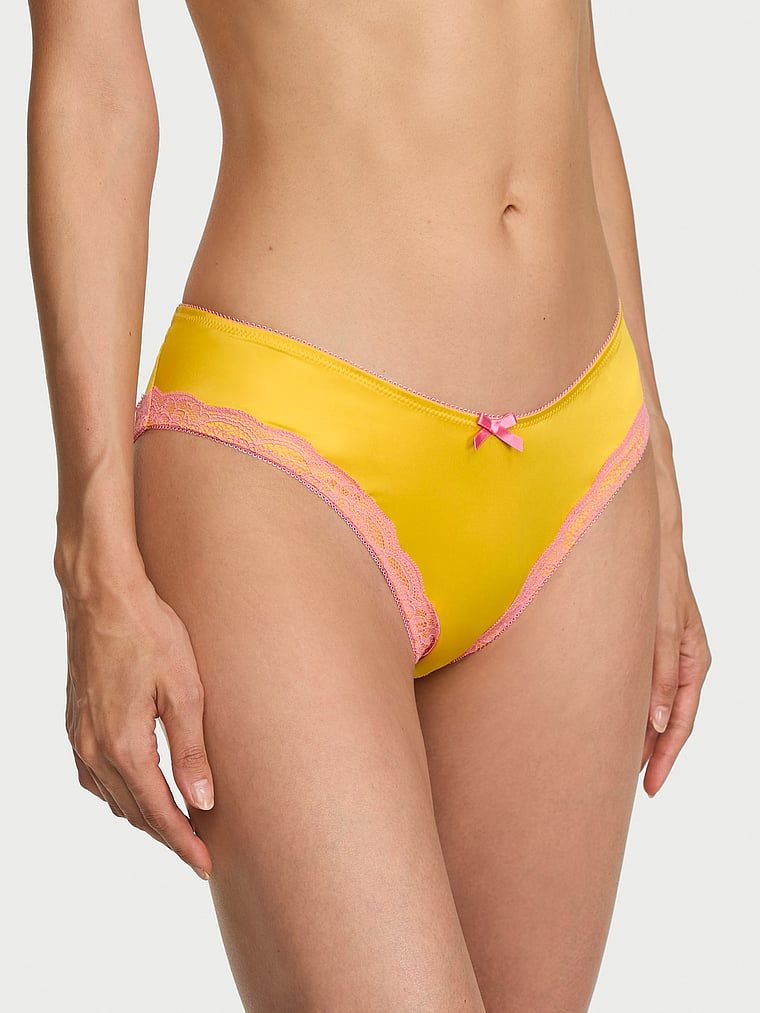 Victoria's Secret Satenske Cheeky gaćice Tease s čipkastim obrubom