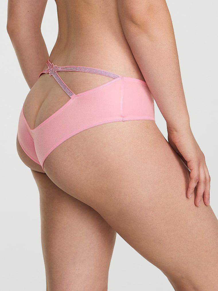 Very Sexy Izazovne gaćice sa sjajnom mašnom i niskim leđima