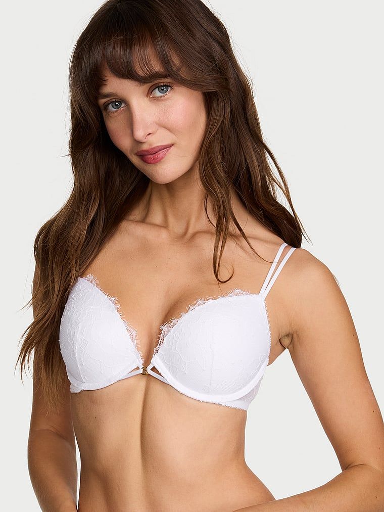 Very Sexy Push-up grudnjak od čipke s motivom ruže