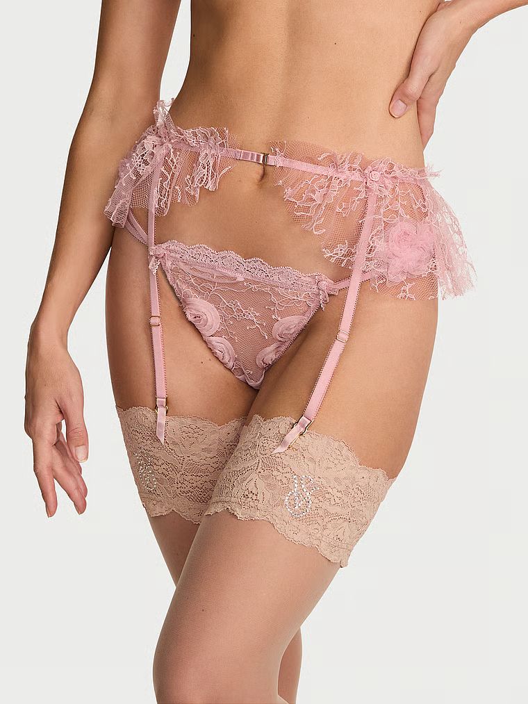 Dream Angels Rosette Reverie pojas za podvezice s vezom i volančićima
