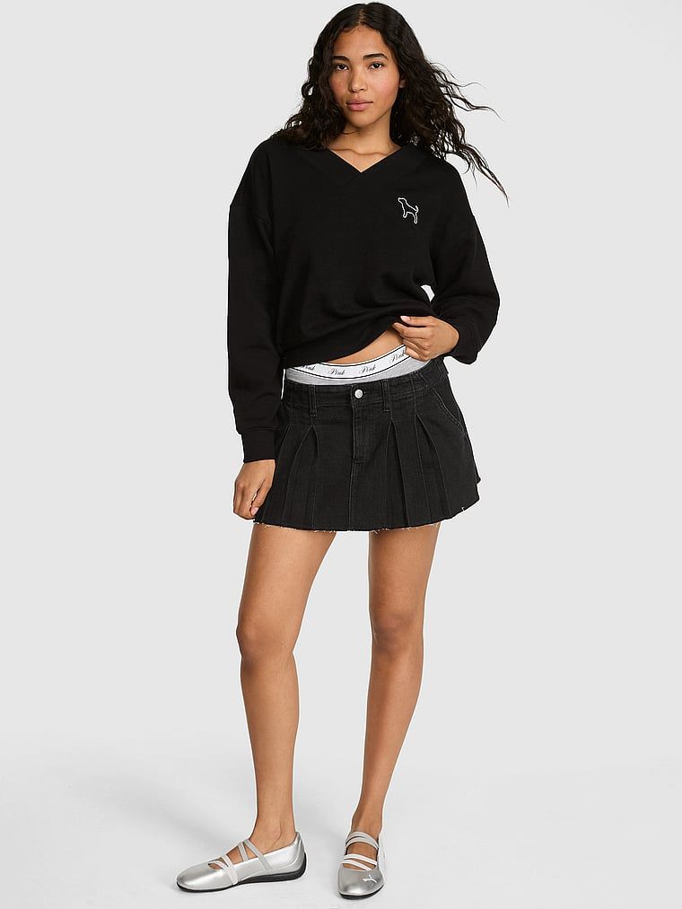 PINK Majica s V izrezom Campus Fleece