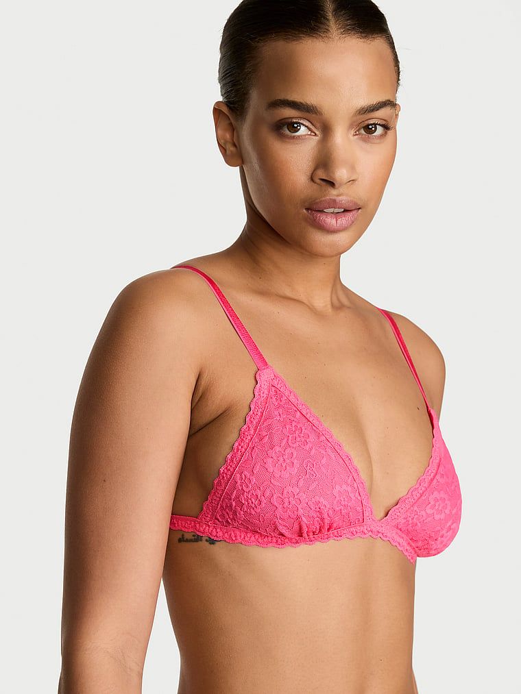 Victoria's Secret Čipkasti nepodstavljeni trokutasti bralette grudnjak