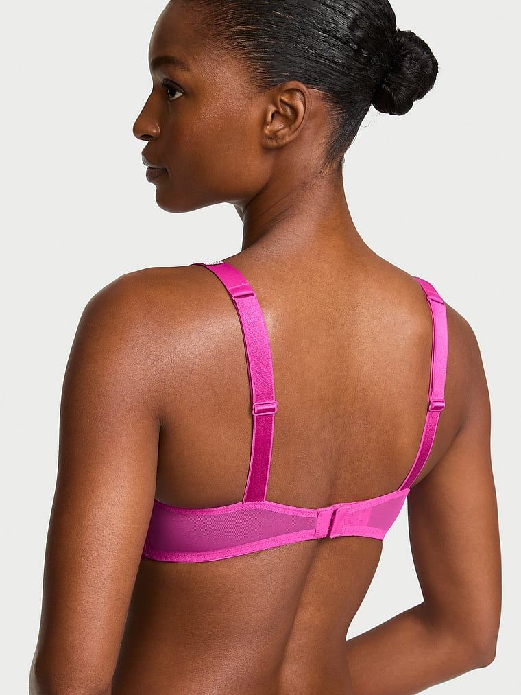 Push-up čipkasti grudnjak za povećanje veličine Bombshell Shine Strap. Proizvod je ružičaste boje i dolazi iz kolekcije Very Sexy.