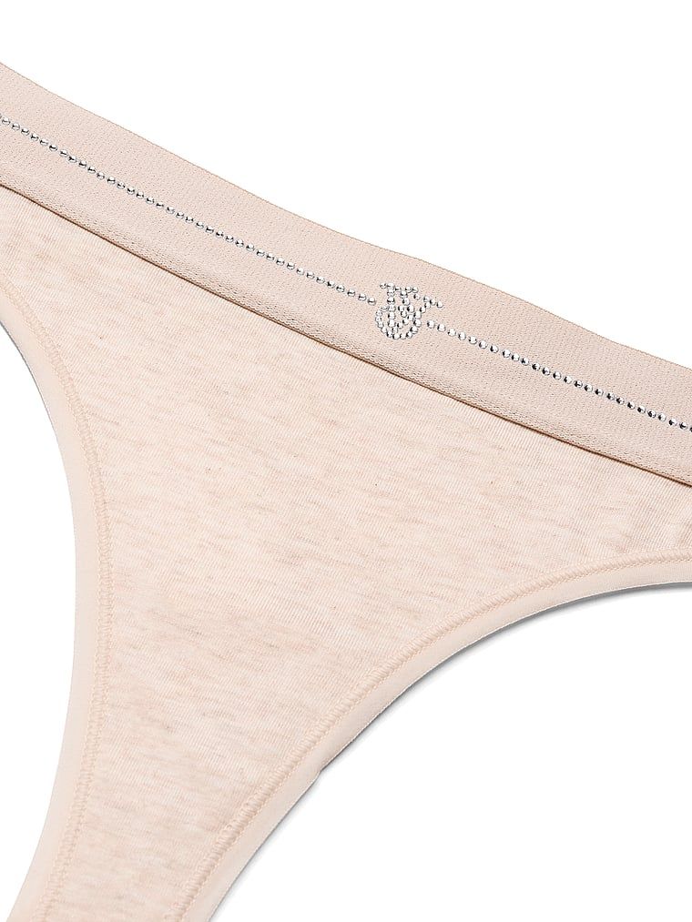 Cotton thong Shine Logo. Proizvod je bež boje i dolazi iz kolekcije Cotton.
