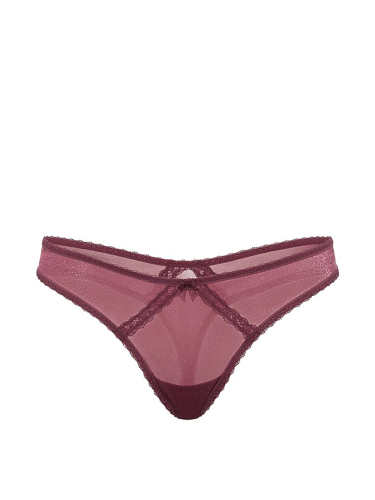 Sheer Shimmer Shimmer Shiny Thong. Proizvod je ružičaste boje i dolazi iz kolekcije Dream Angels.