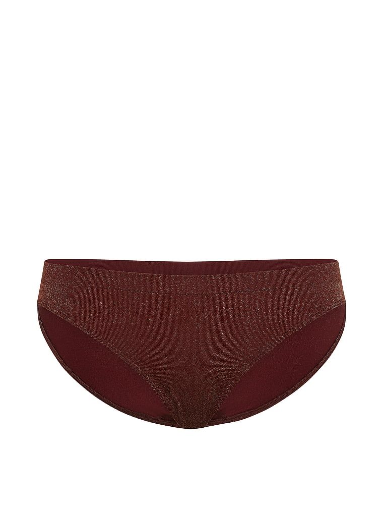 Sjajne bikini gaćice. Proizvod je smeđe boje i dolazi iz kolekcije Seamless.