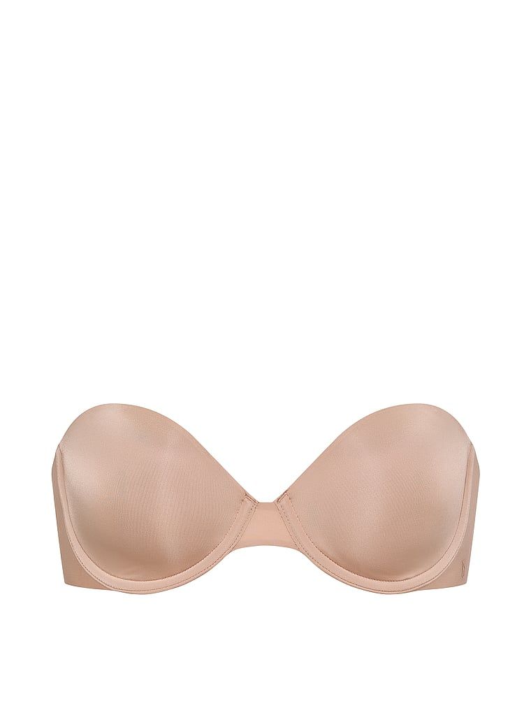 Grudnjak bez naramenica s blago podstavljenim naramenicama. Proizvod je bež boje i dolazi iz kolekcije Invisible by Victoria's Secret.