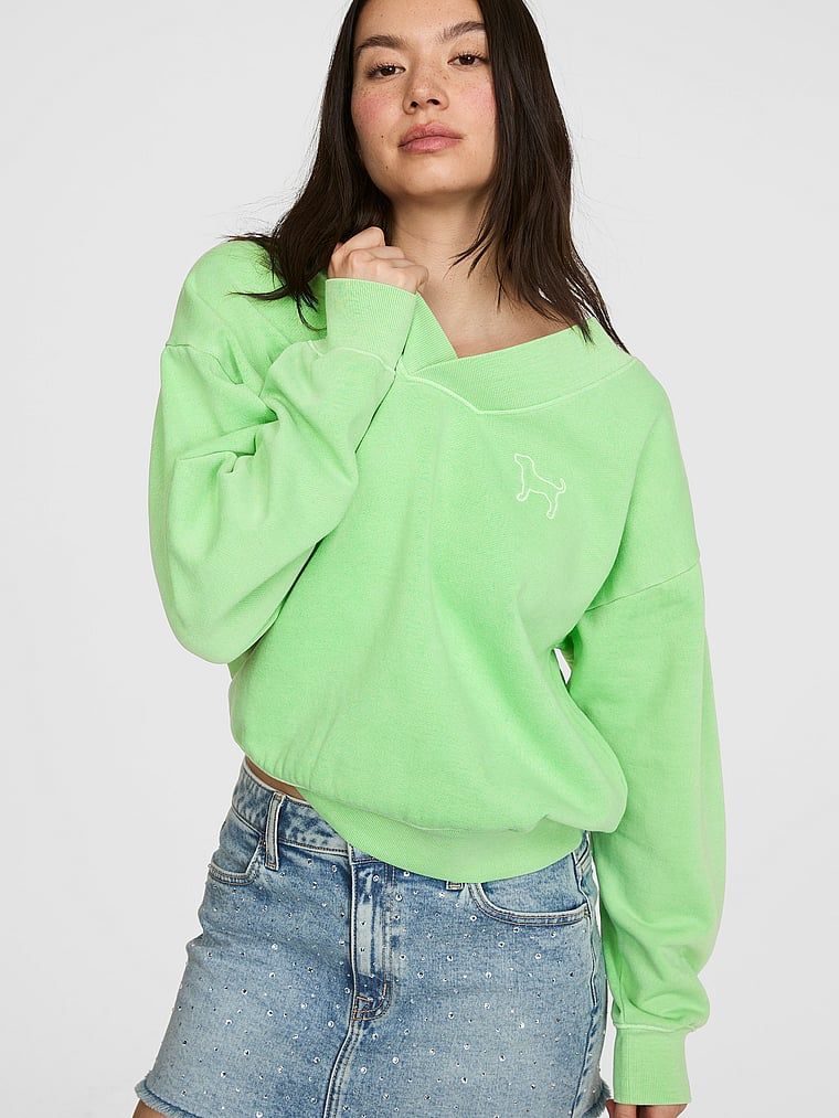 PINK Majica s V izrezom Campus Fleece