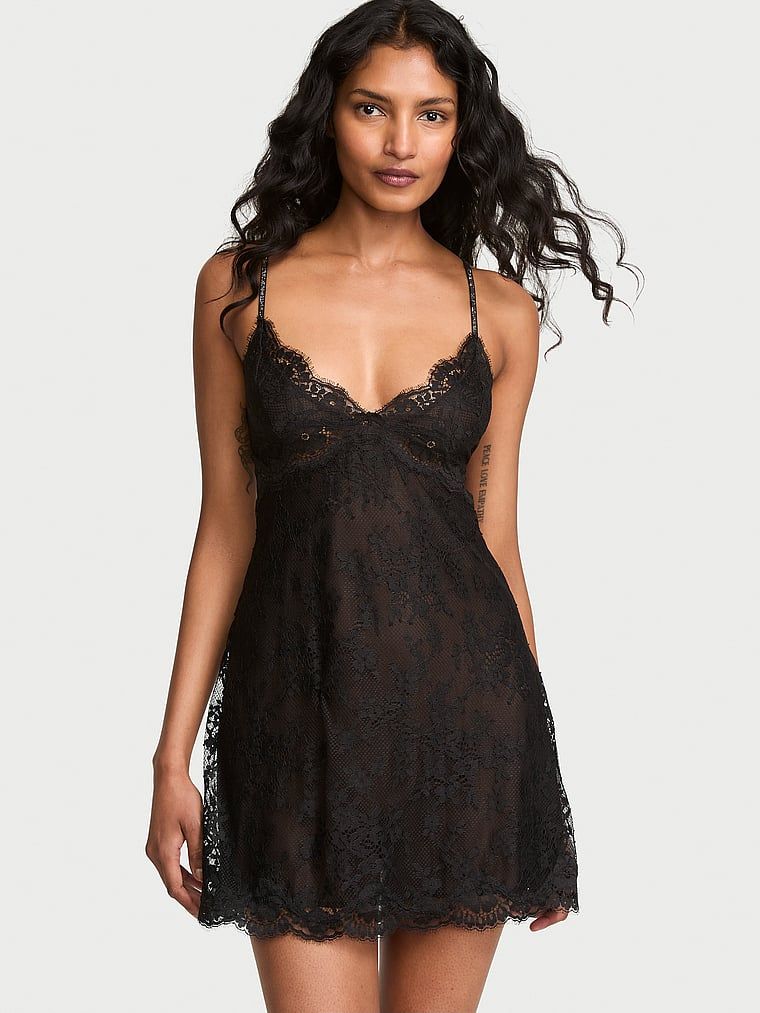 Dream Angels Mini slip haljina od čipke sa svjetlucavim naramenicama