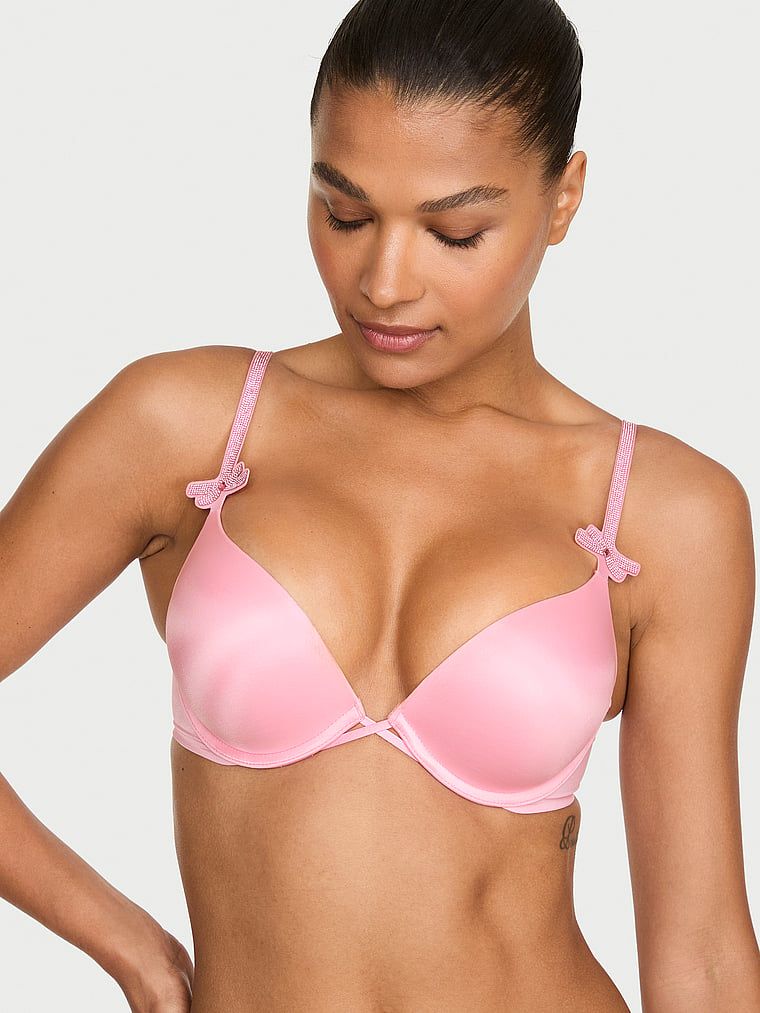 Very Sexy Push-up grudnjak Bombshell koji dodaje 2 veličine košarice sa sjajnom mašnicom