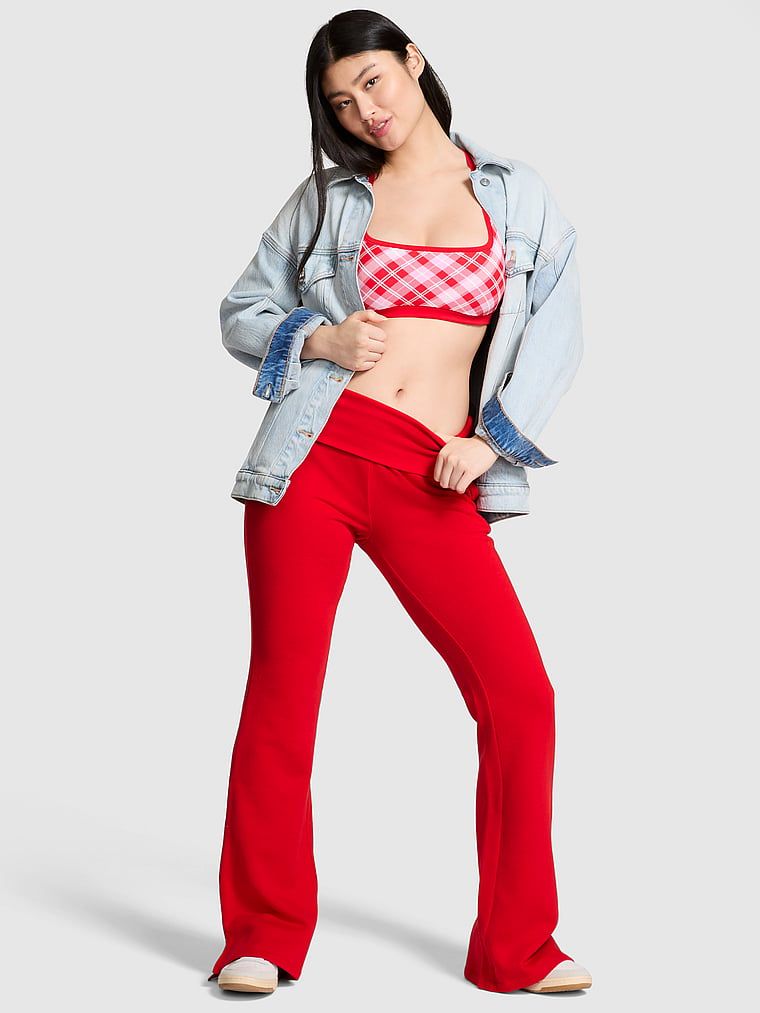 Ivy fleece s preklopnim strukom Flare trenirke