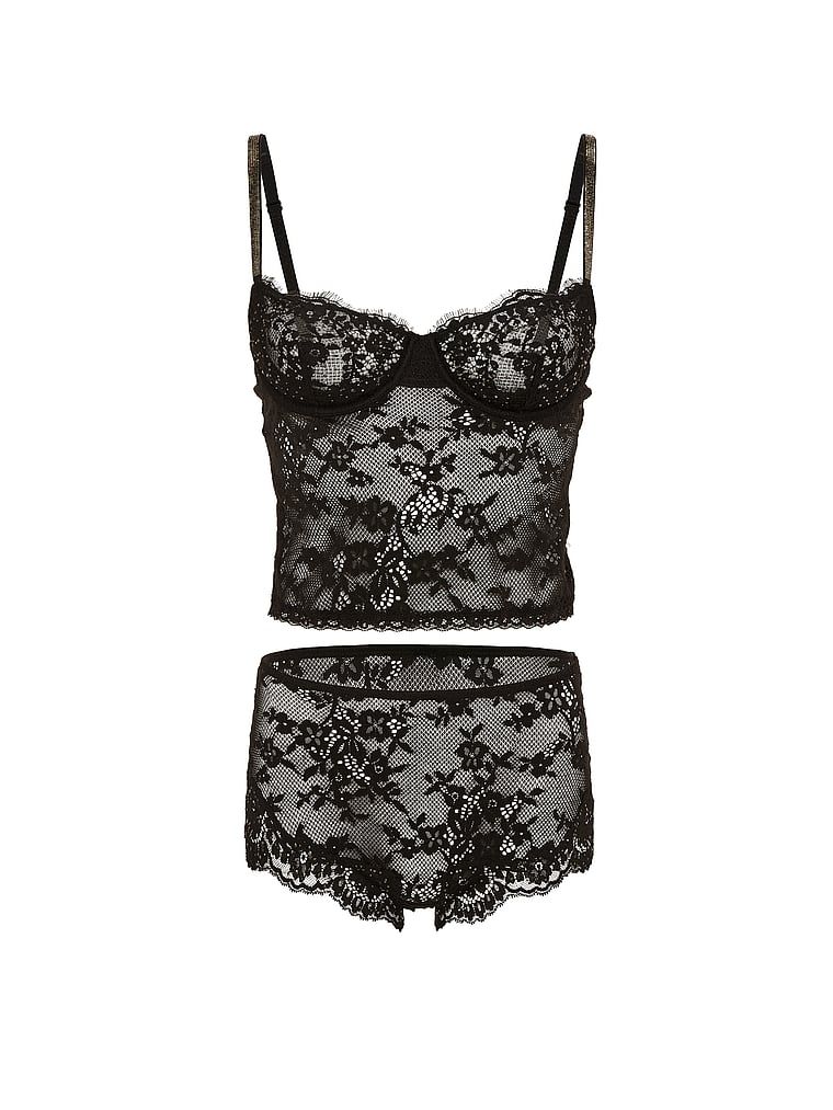 Twinkle Lace set za spavanje. Proizvod je crne boje i dolazi iz kolekcije Dream Angels.