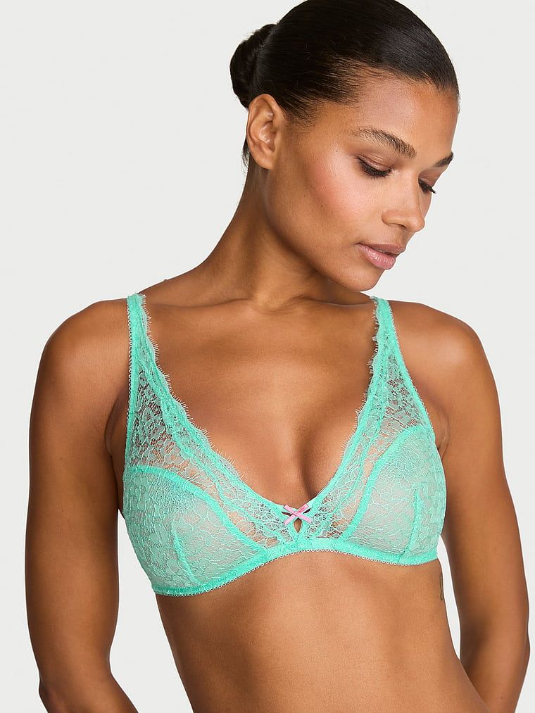 Victoria's Secret Čipkasti bralette Tease bez žice s dubokim izrezom