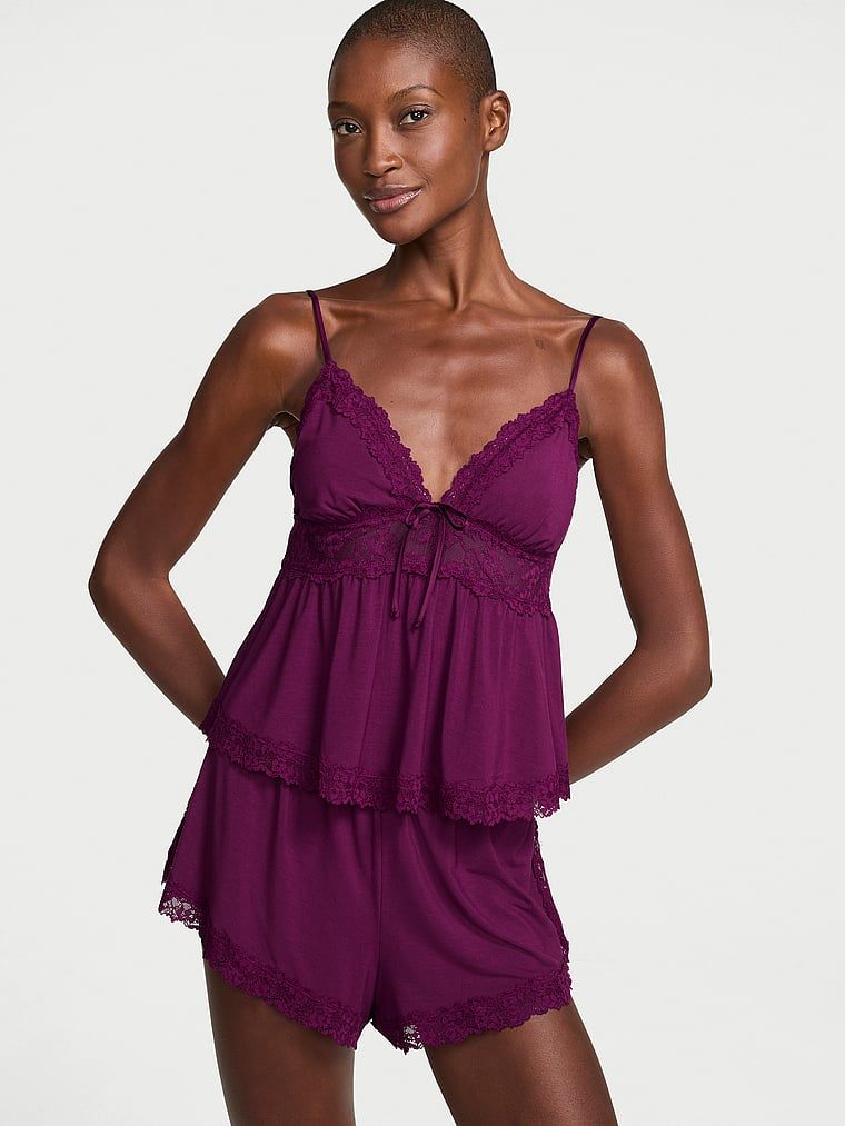 Victoria's Secret Komplet majice i kratkih hlača od modala SoSoft s čipkastim rubom