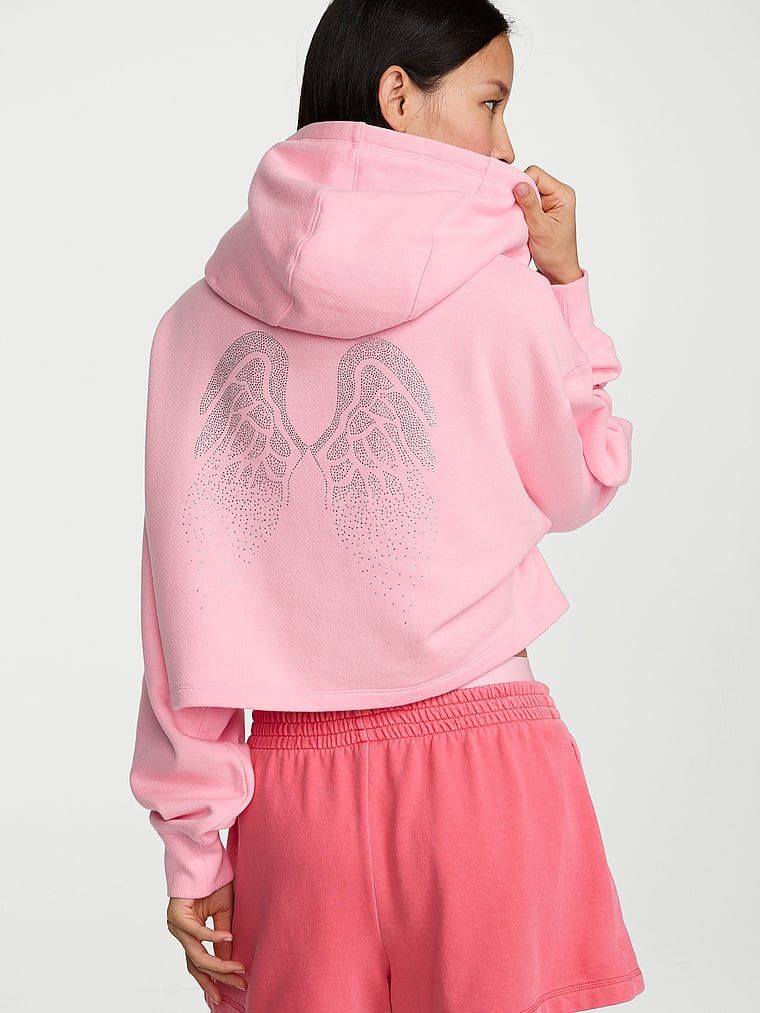 Fashion Show pamučne hoodice 2026. Proizvod je ružičaste boje i dolazi iz Angel Essentials kolekcije.