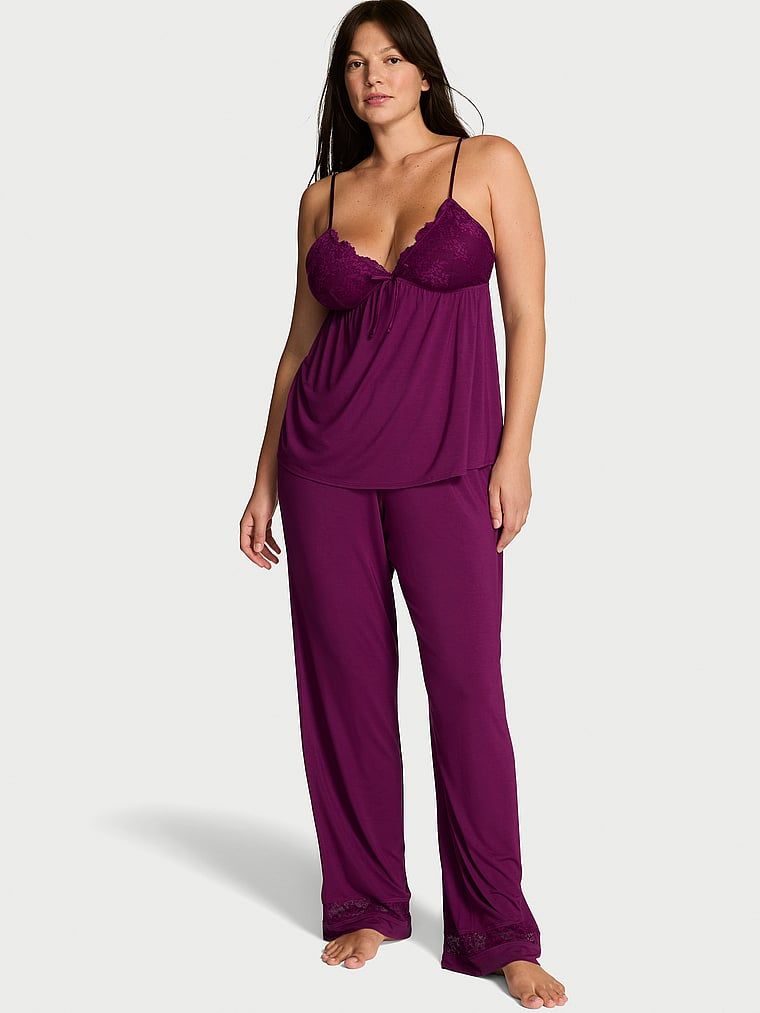 Victoria's Secret Komplet majice i hlača od modala SoSoft s čipkastim rubom