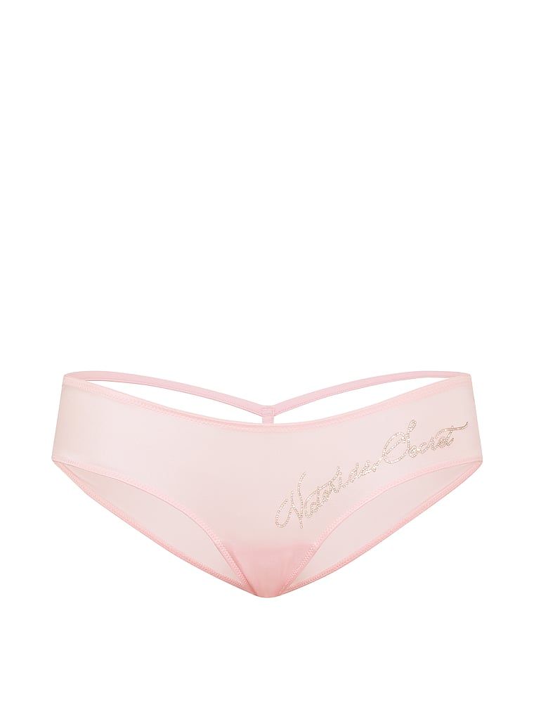 Gaćice s jedinstvenim leđima i Shine Script Cheeky slovima. Proizvod je ružičaste boje i dolazi iz kolekcije Very Sexy.