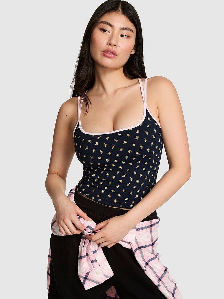 Top All-Day Cotton s tankim naramenicama