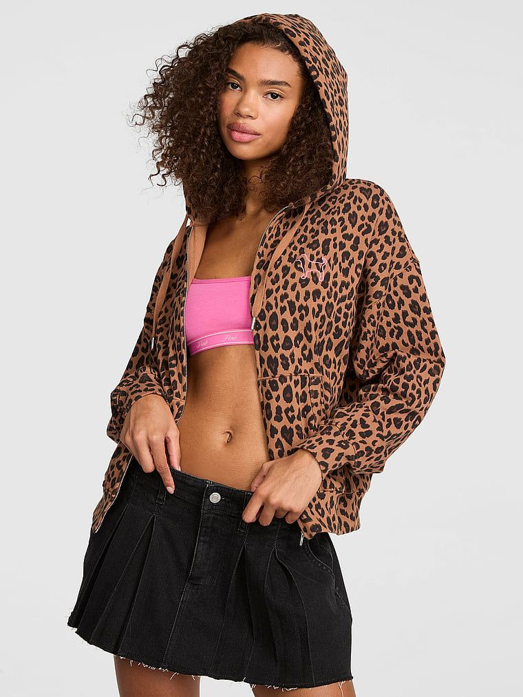 PINK Hoodie s patentnim zatvaračem Campus Fleece