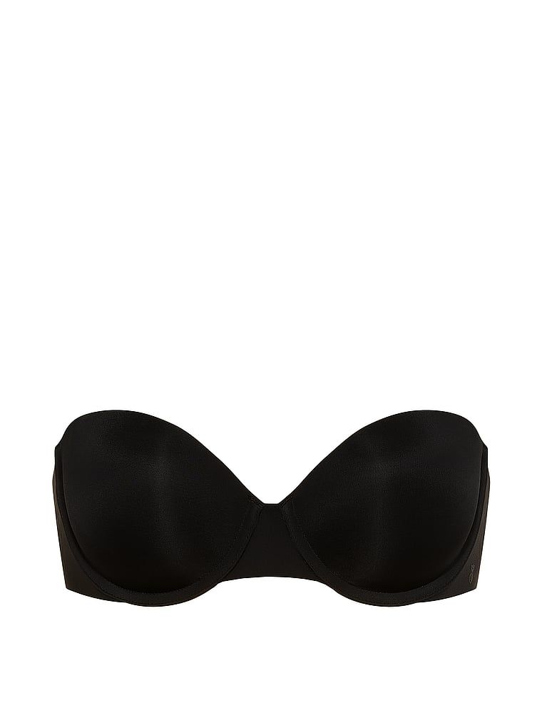 Uplift grudnjak bez naramenica za push-up. Proizvod je crn i dolazi iz kolekcije Invisible by Victoria's Secret.