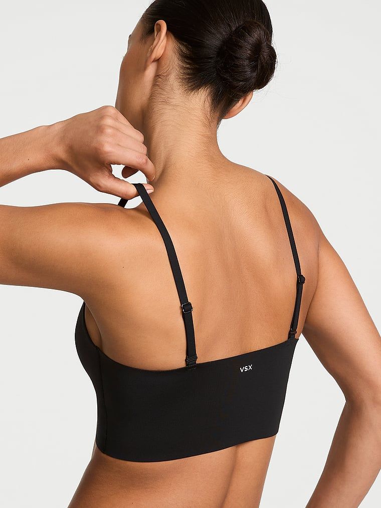 VSX Featherweight sportski grudnjak s produženim krojem. Proizvod je crn i dolazi iz VSX kolekcije.
