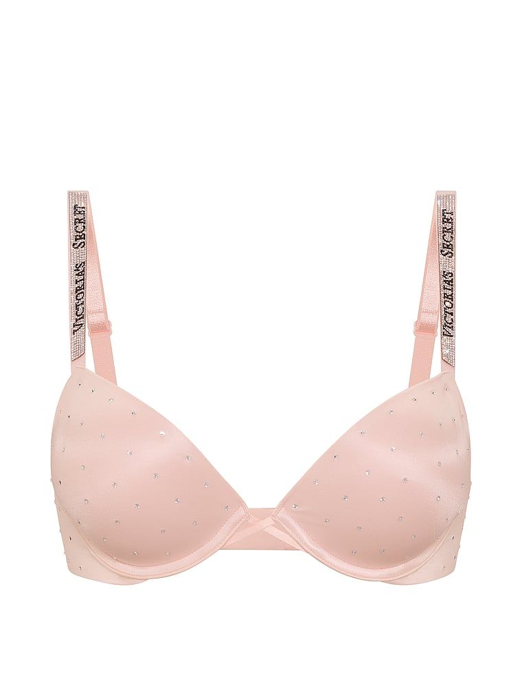 Push-up Enternging grudnjak 2 veličine Bombshell Shine Strap Dot. Proizvod je ružičaste boje i dolazi iz kolekcije Very Sexy.