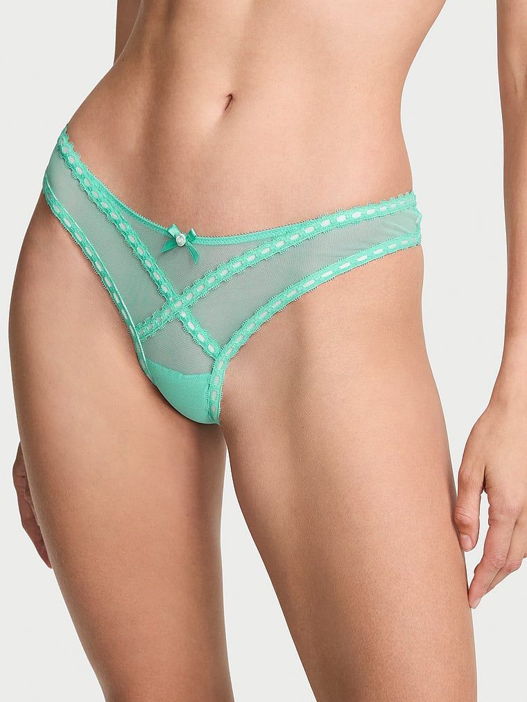 Dream Angels Brazilske gaćice od mrežice s detaljima vrpce