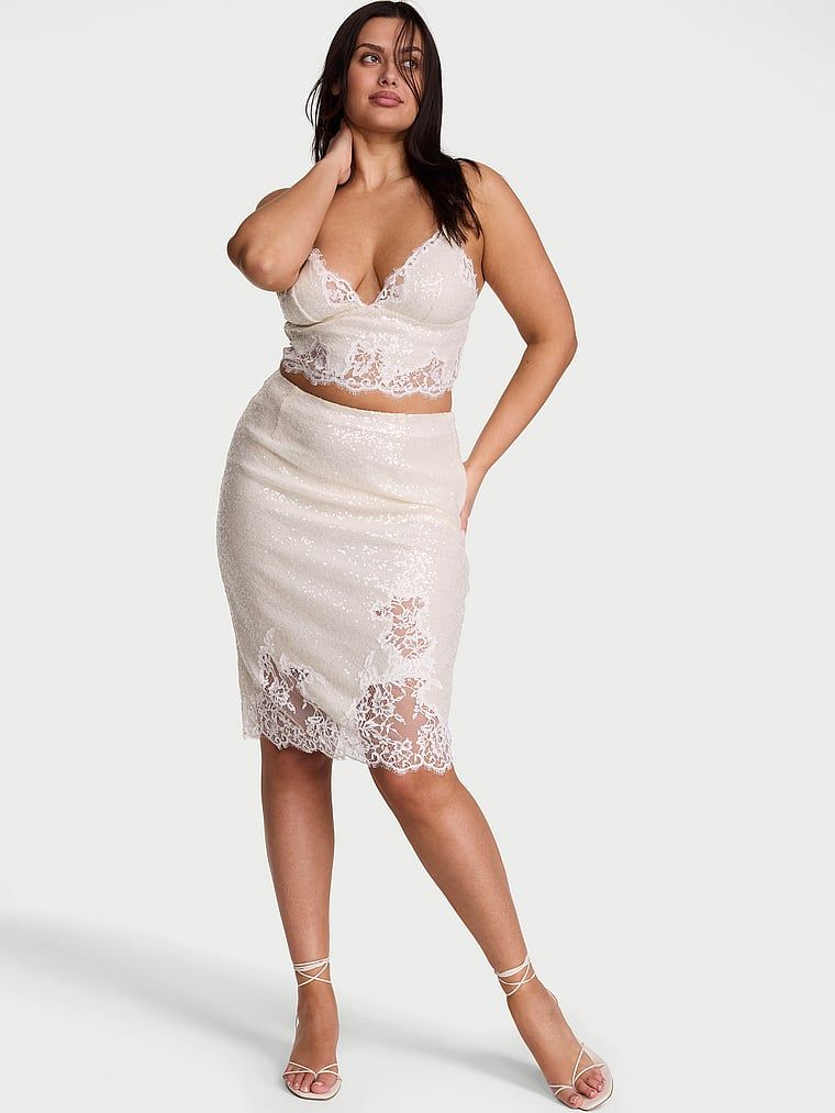 Dream Angels Komplet Atelier Bridal ukrašeni bralette grudnjak i suknja