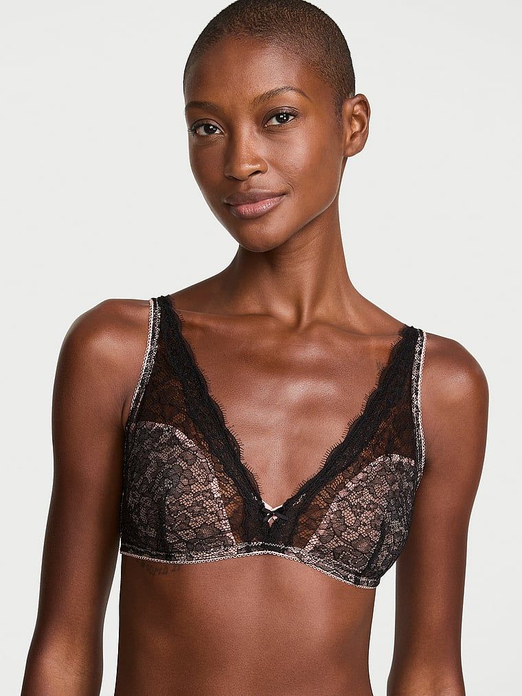 Victoria's Secret Čipkasti bralette Tease bez žice s dubokim izrezom
